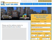 Tablet Screenshot of bostonairportshuttle.com